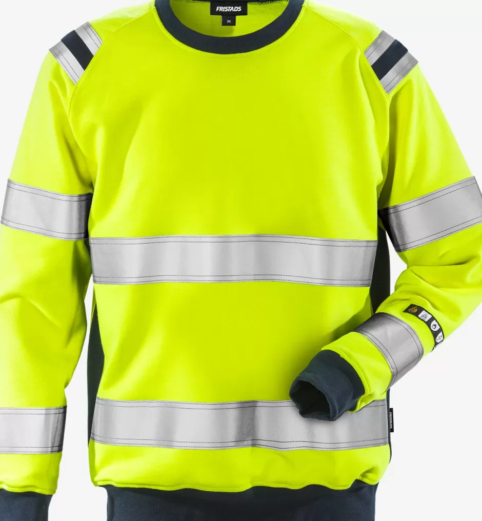 Fristads Flamestat High Vis Sweatshirt Klasse 3 7076 SFLH<Heren Sweatshirts | Sweatshirts