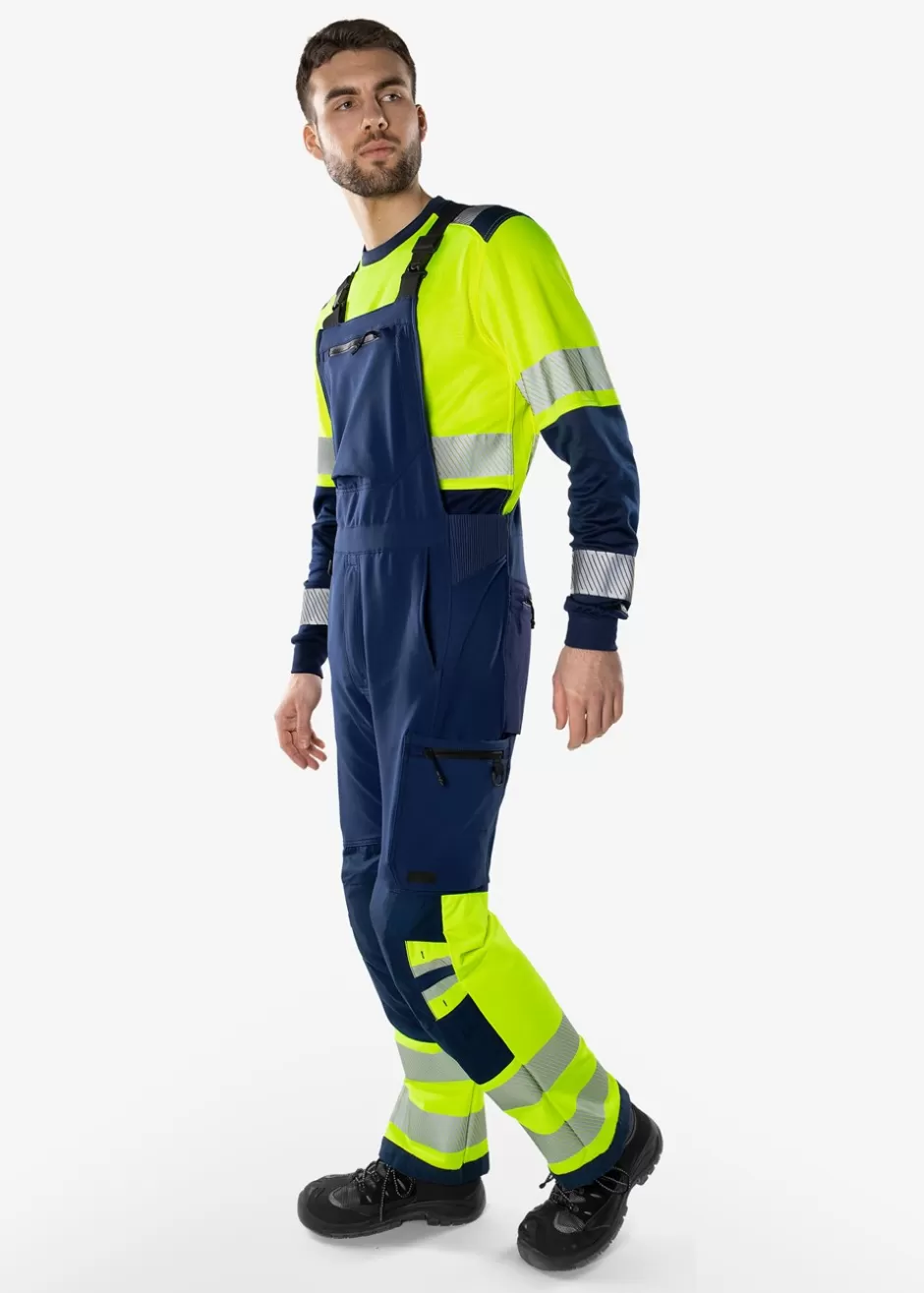 Fristads High Vis Green Amerikaanse Overall Stretch Klasse 1 1032 GSTP<Heren Amerikaanse Overalls | Amerikaanse Overall