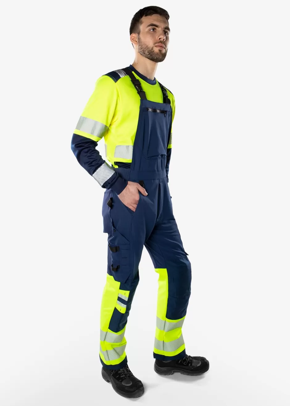 Fristads High Vis Green Amerikaanse Overall Stretch Klasse 1 1032 GSTP<Heren Amerikaanse Overalls | Amerikaanse Overall