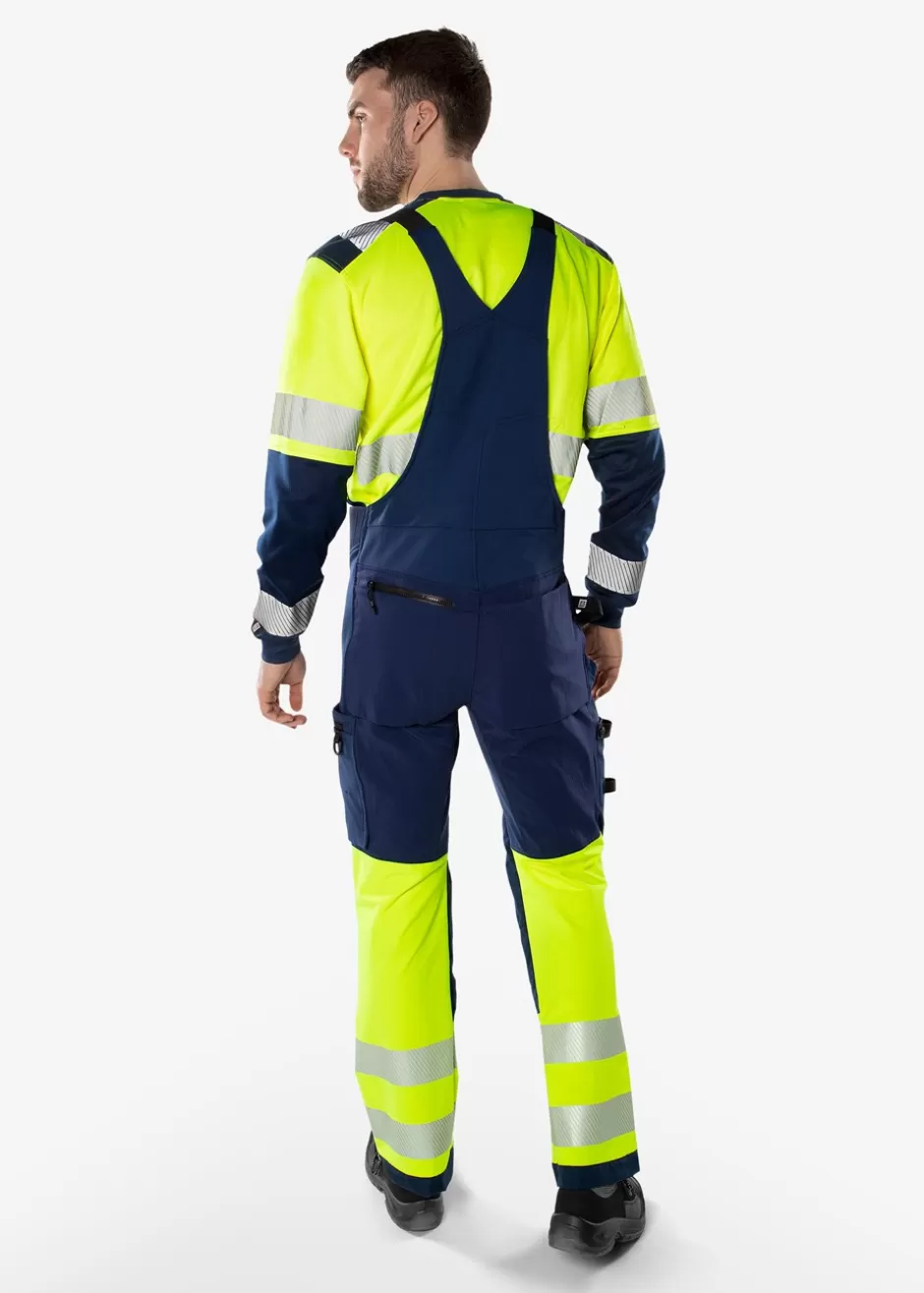 Fristads High Vis Green Amerikaanse Overall Stretch Klasse 1 1032 GSTP<Heren Amerikaanse Overalls | Amerikaanse Overall