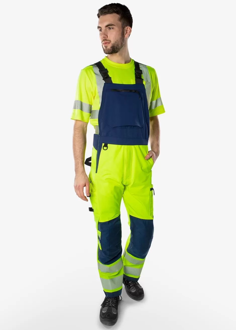 Fristads High Vis Green Amerikaanse Overall Stretch Klasse 2 1031 GSTP<Heren Amerikaanse Overalls | Amerikaanse Overall