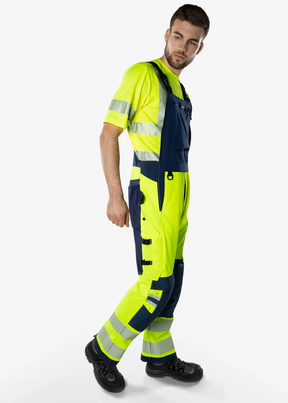 Fristads High Vis Green Amerikaanse Overall Stretch Klasse 2 1031 GSTP<Heren Amerikaanse Overalls | Amerikaanse Overall
