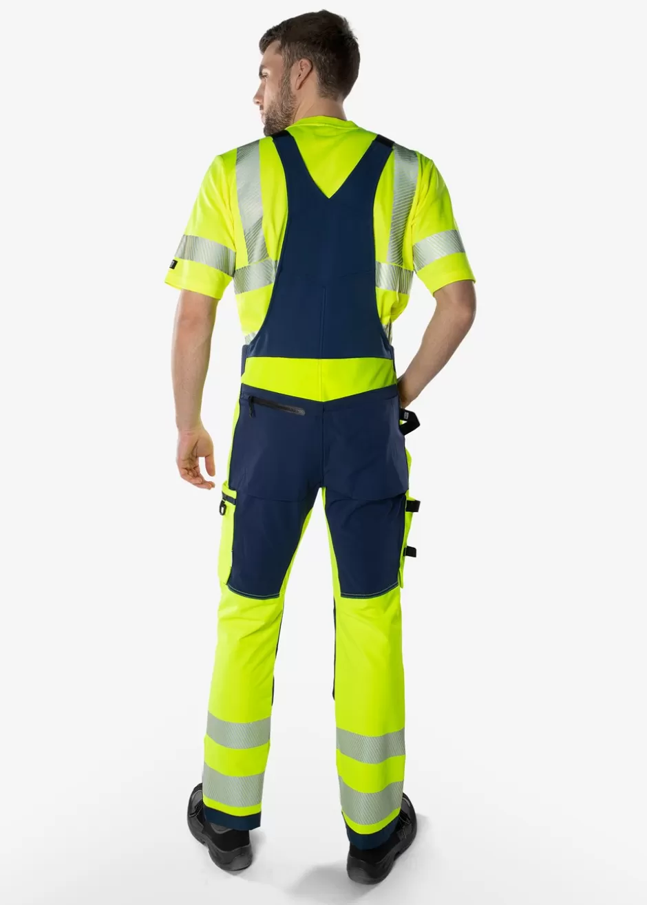 Fristads High Vis Green Amerikaanse Overall Stretch Klasse 2 1031 GSTP<Heren Amerikaanse Overalls | Amerikaanse Overall