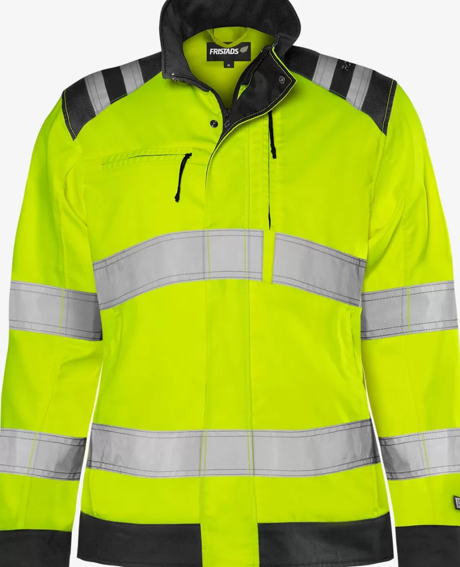 Fristads High Vis Green Jack Dames Klasse 3 4068 GPLU<DAMES Jassen | Jacks