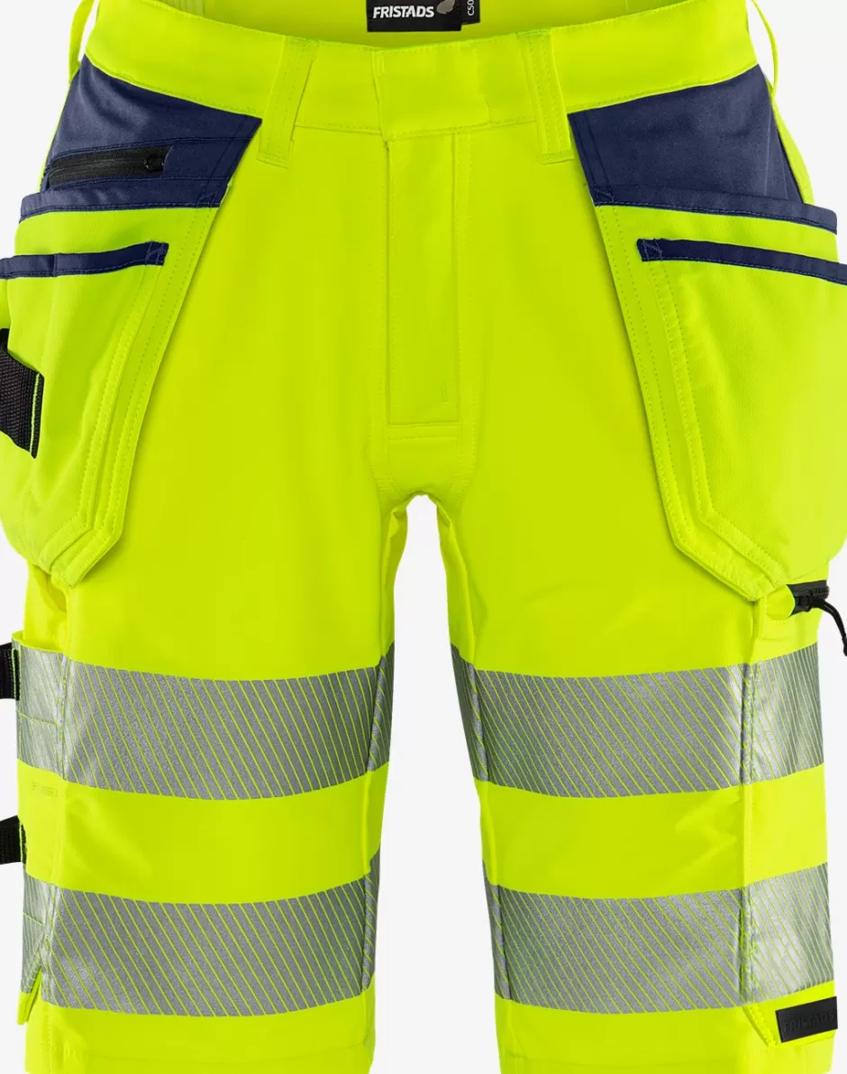 Fristads High Vis Green Stretch Korte Broek Klasse 2 2646 GSTP<Heren Korte Broek | Korte Broek