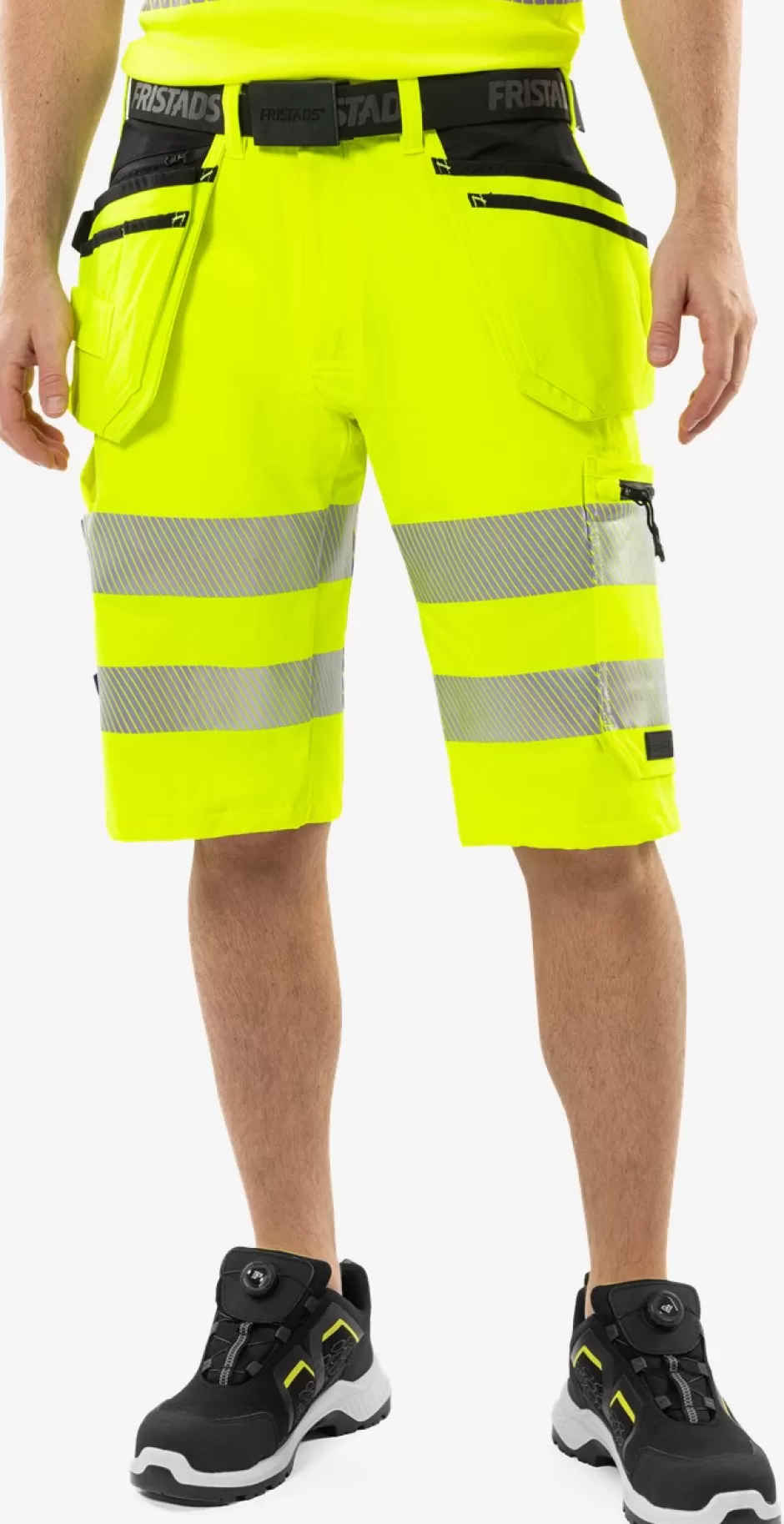 Fristads High Vis Green Stretch Korte Broek Klasse 2 2646 GSTP<Heren Korte Broek | Korte Broek