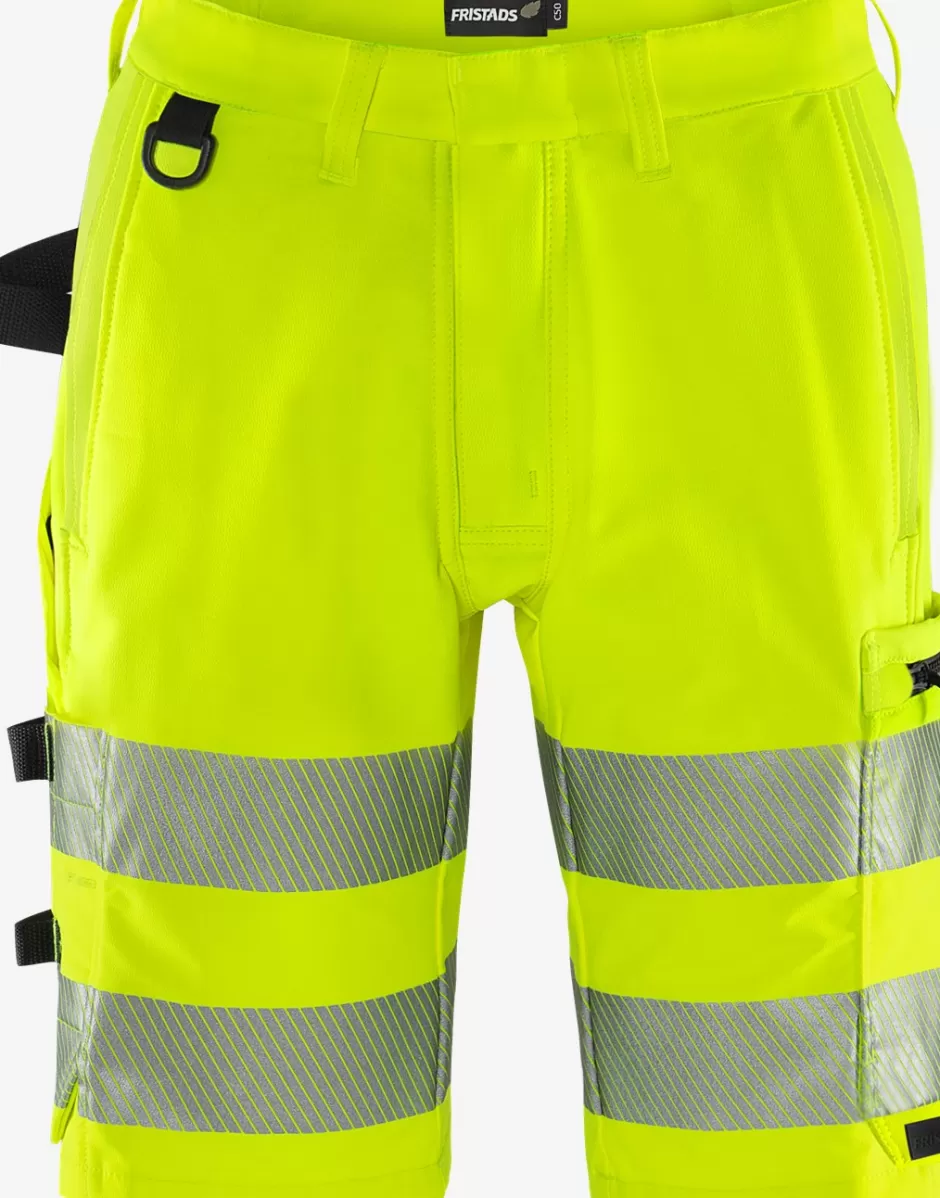 Fristads High Vis Green Stretch Korte Broek Klasse 2 2648 GSTP<Heren Korte Broek | Korte Broek