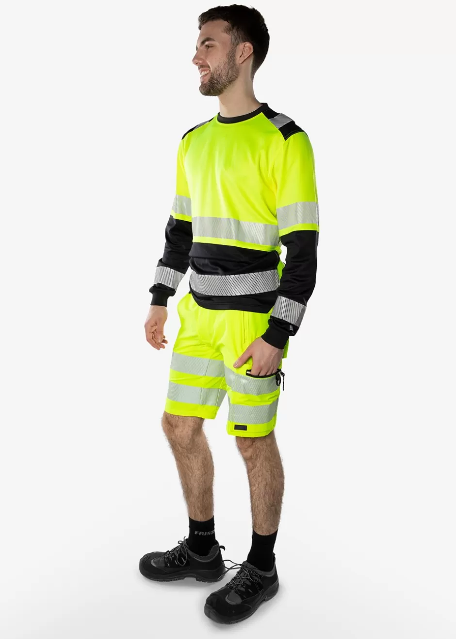 Fristads High Vis Green Stretch Korte Broek Klasse 2 2648 GSTP<Heren Korte Broek | Korte Broek