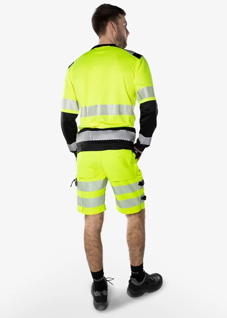 Fristads High Vis Green Stretch Korte Broek Klasse 2 2648 GSTP<Heren Korte Broek | Korte Broek