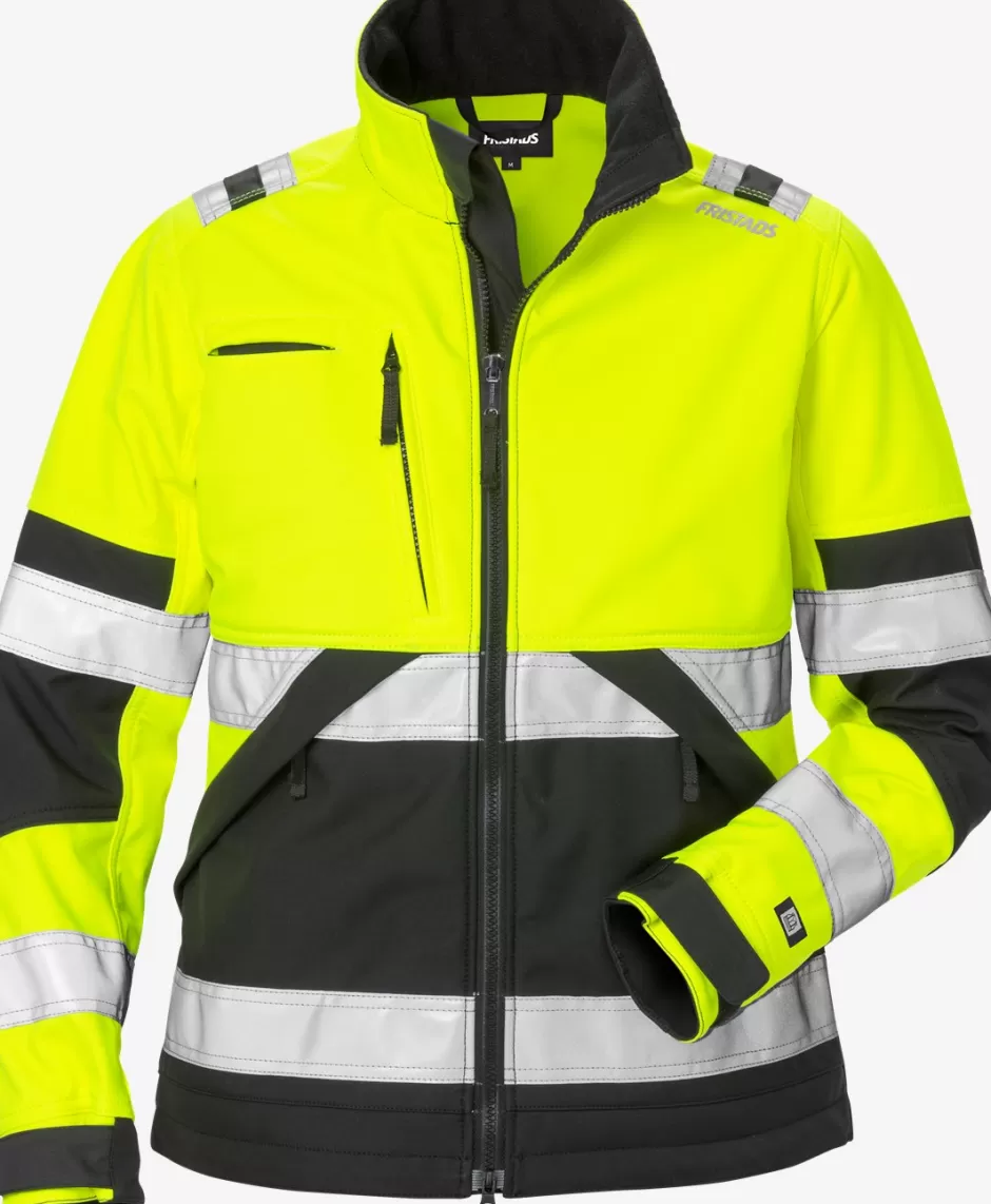 Fristads High Vis Softshelljack Dames Klasse 2 4183 WYH<DAMES Jassen | Jacks