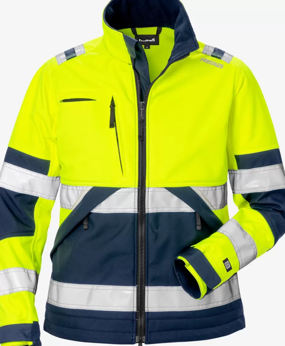 Fristads High Vis Softshelljack Dames Klasse 2 4183 WYH<DAMES Jassen | Jacks