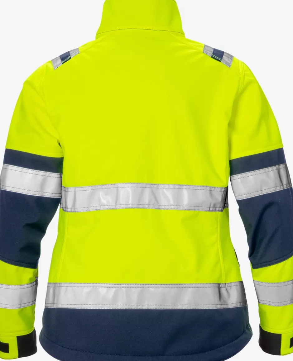 Fristads High Vis Softshelljack Dames Klasse 2 4183 WYH<DAMES Jassen | Jacks