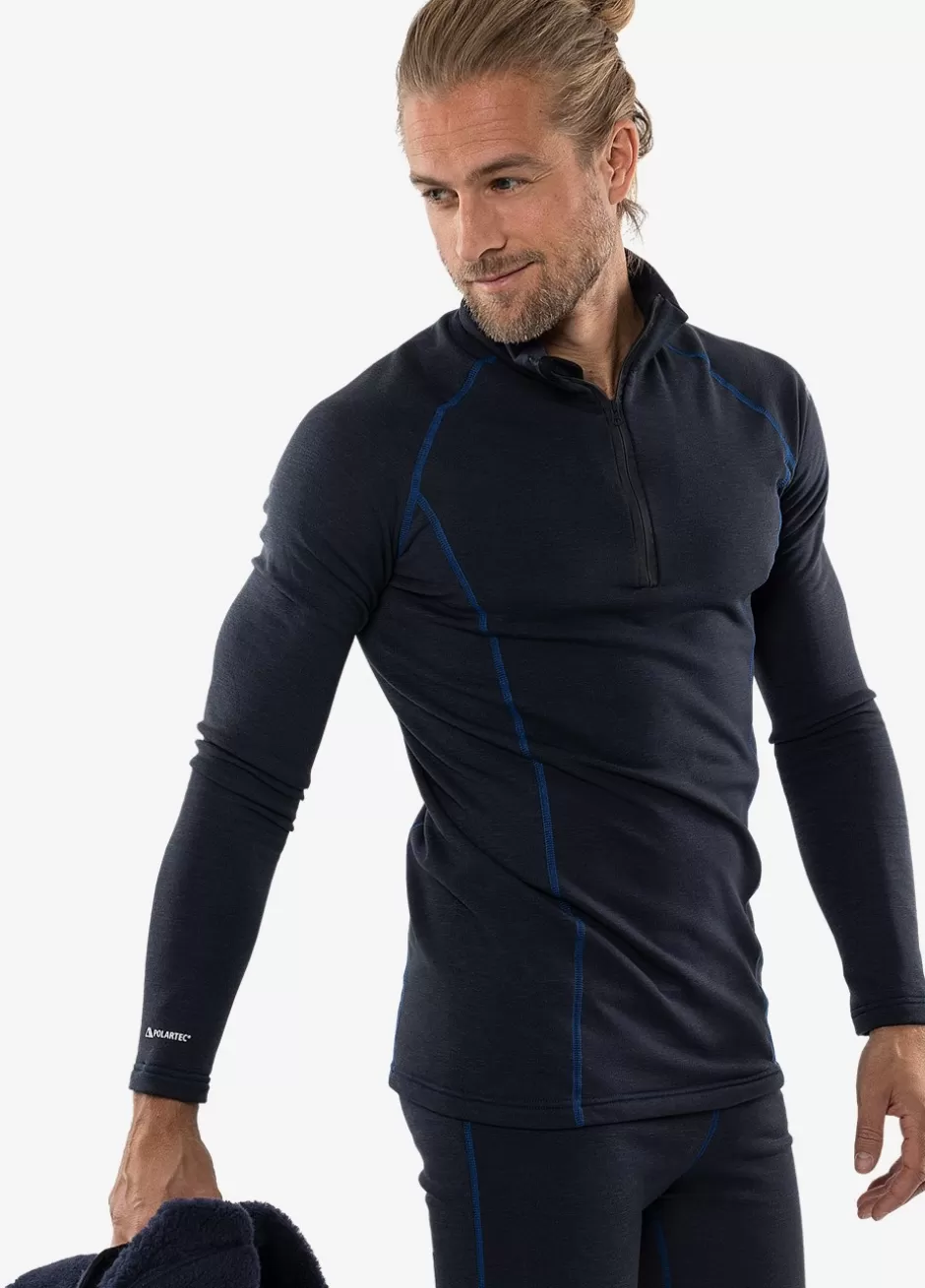 Fristads Polartec® T-shirt Lange Mouwen Met Korte Rits 7078 PT<Heren Basislaag | Basislaag Tops